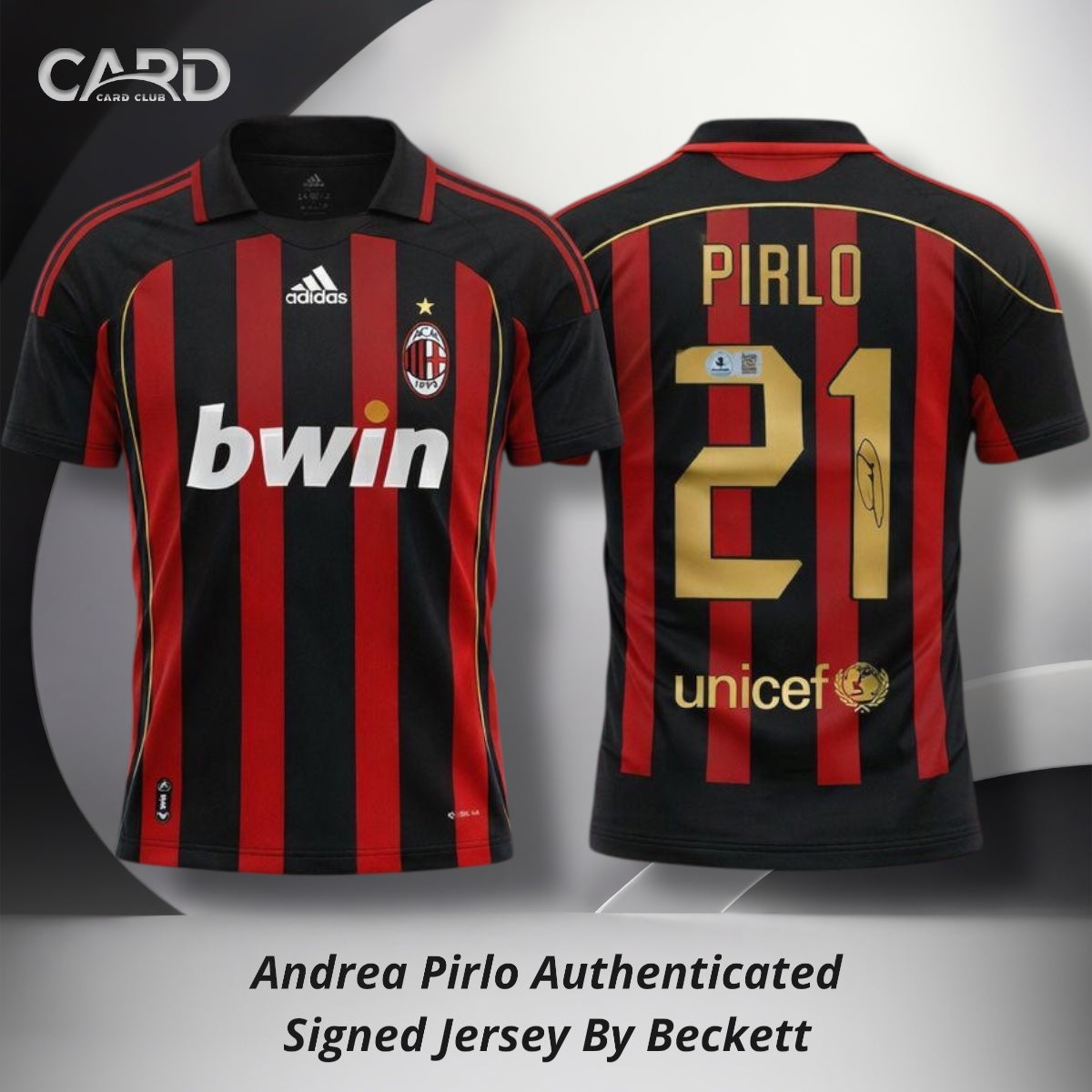 Andrea Pirlo Authenticated Signed Jersey By Beckett