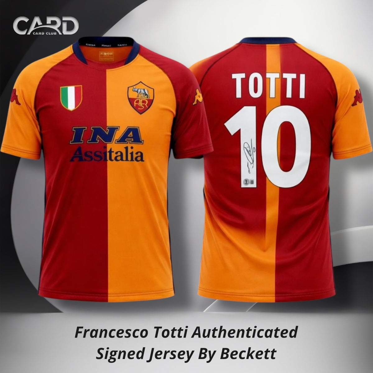 Francesco Totti Authenticated Signed Jersey By Beckett