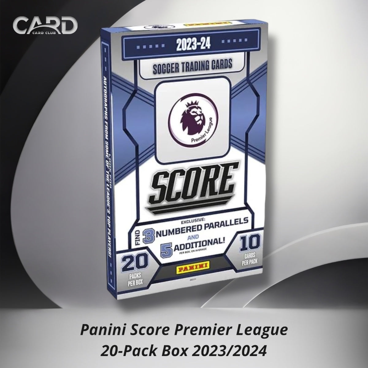 صندوق Panini Score Premier League يحتوي على 20 قطعة لموسم 2023/2023