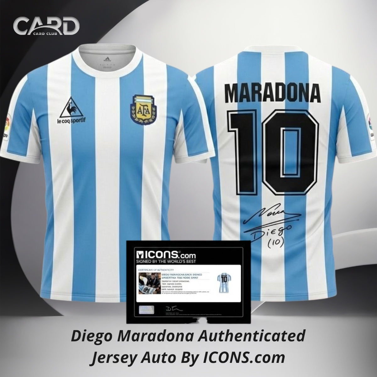 Diego Maradona Authenticated Jersey Auto By ICONS.com
