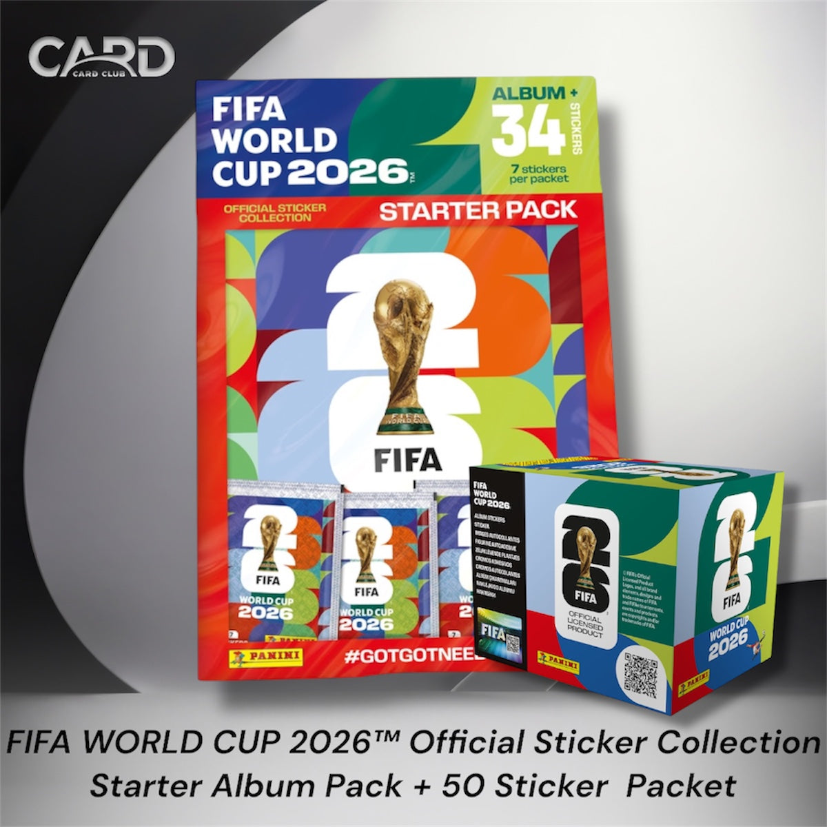FIFA World Cup 2026 Official Sticker Collection Starter Album & 50 Stickers