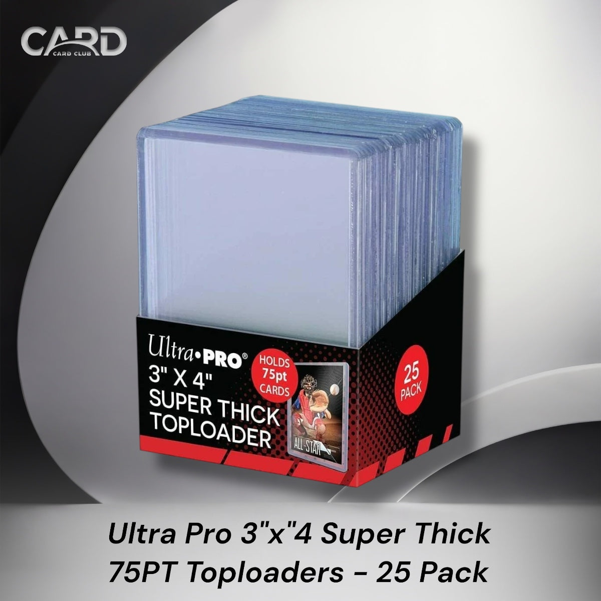 Ultra Pro 3"x"4 Super Thick 75PT Toploaders - 25 Pack