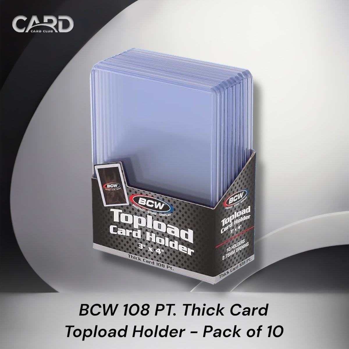 BCW 108 PT. Thick Card Topload Holder - Pack of 10