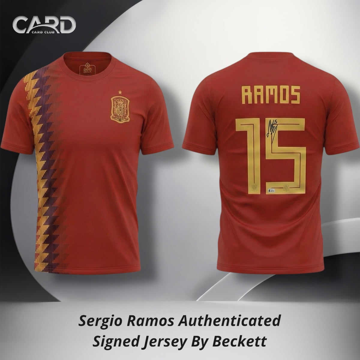 Sergio Ramos Authenticated Signed Jersey By Beckett