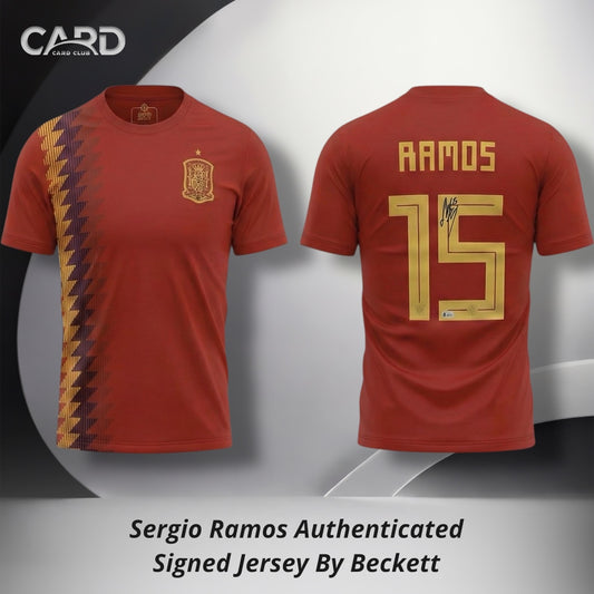 Sergio Ramos Authenticated Signed Jersey By Beckett