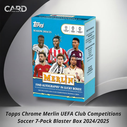 2024/25 Topps Chrome Merlin UEFA Club Competitions Soccer 7-Pack Blaster Box