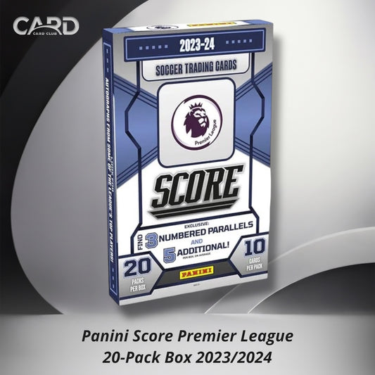 صندوق Panini Score Premier League يحتوي على 20 قطعة لموسم 2023/2023