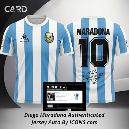 Diego Maradona Authenticated Jersey Auto By ICONS.com