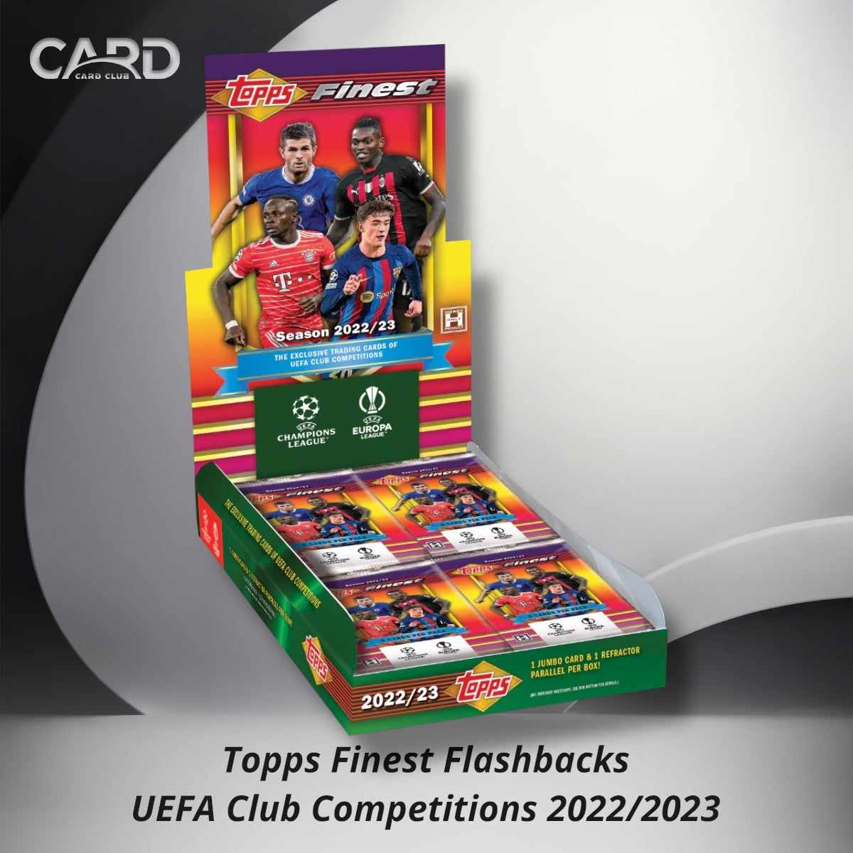 Topps Finest Flashbacks UEFA Club Competitions Soccer Hobby Box 2022/2023