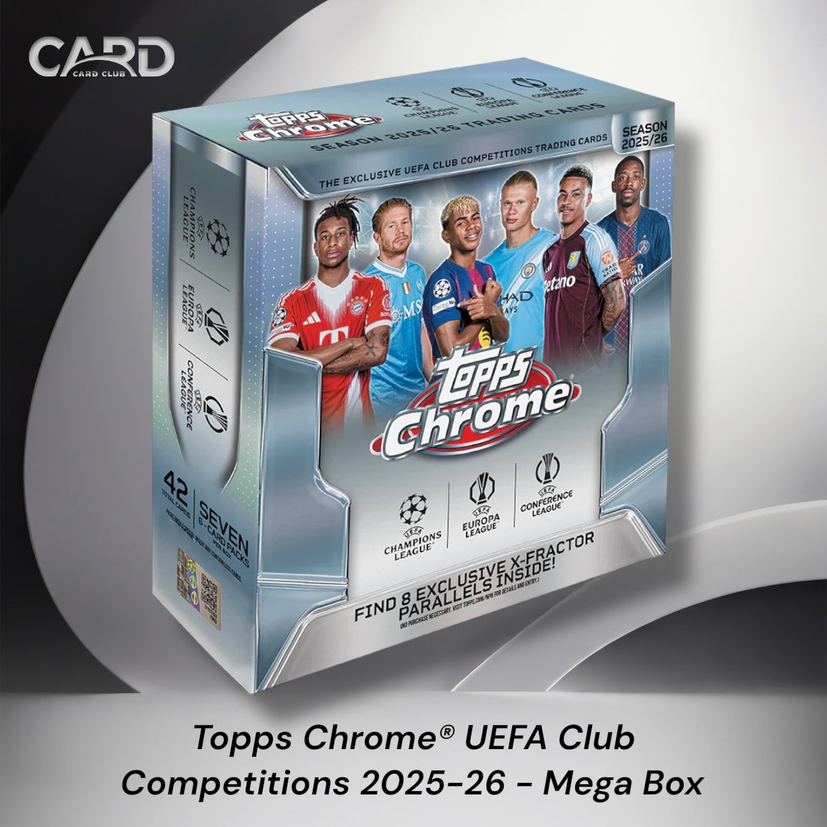 Topps Chrome UEFA Club Competitions Soccer Mega Box 2025/2026